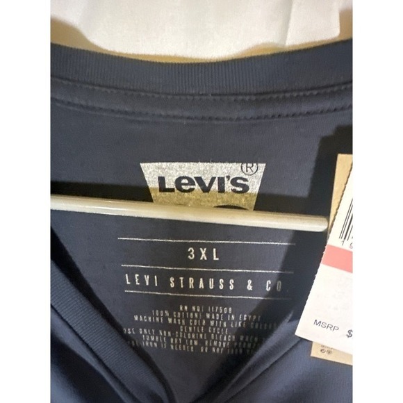 Levi's Levi Strauss Mens Logo T-Shirt, Navy Color, Size 3XL, NWT - Picture 2 of 4